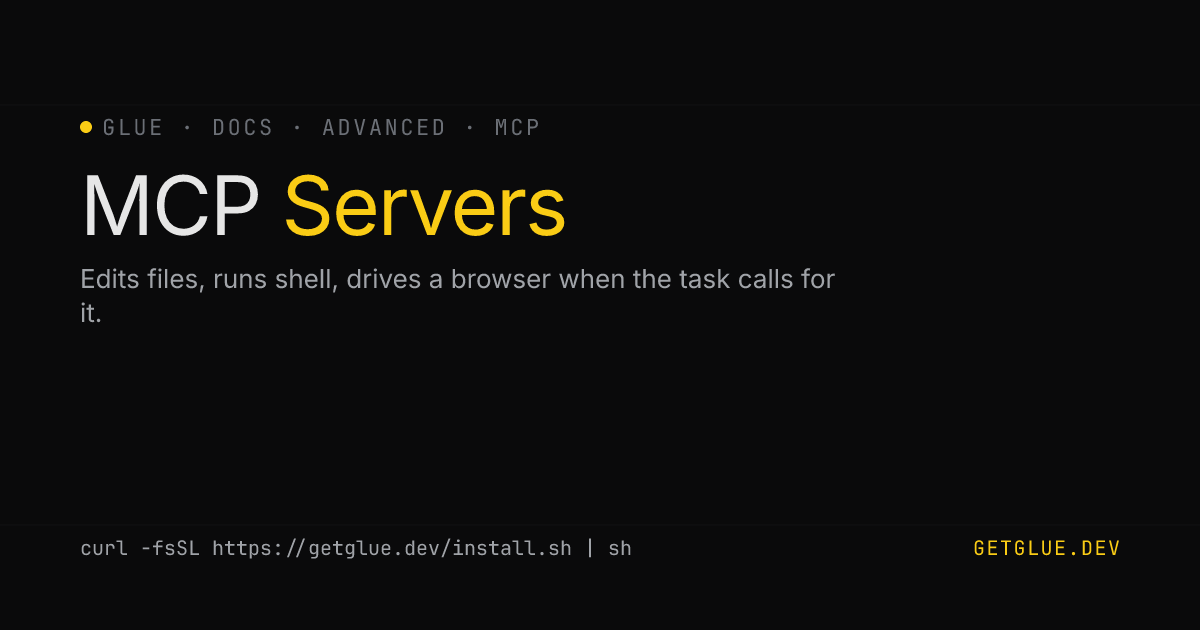 MCP Servers · Glue