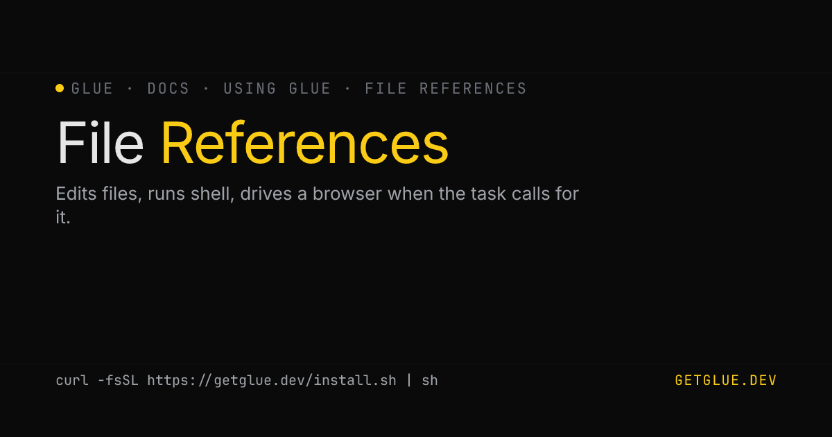 File References · Glue
